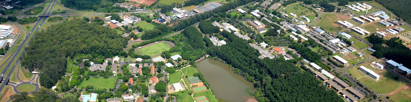 Vista aérea lagoa UFSCar São Carlos